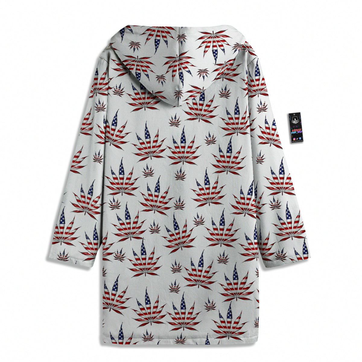 Marijuana Leaf American Print Pattern Men's Windbreaker Jacket-grizzshop