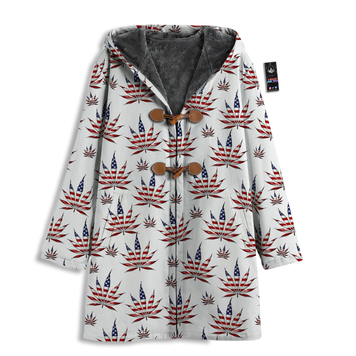 Marijuana Leaf American Print Pattern Men's Windbreaker Jacket-grizzshop