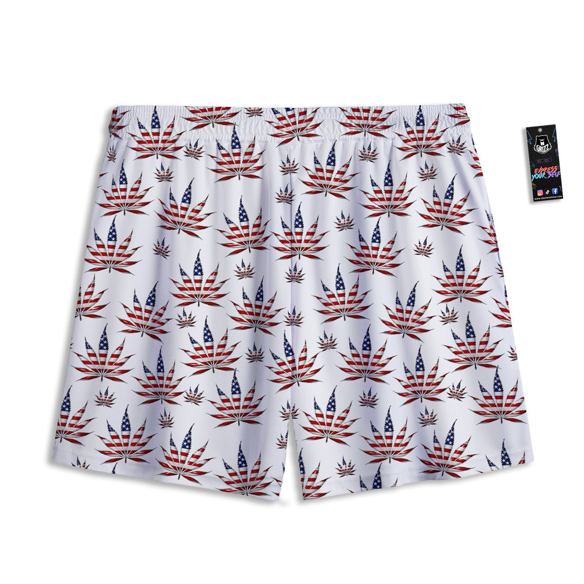 Moving Optical Illusion Green Vortex Mesh Shorts