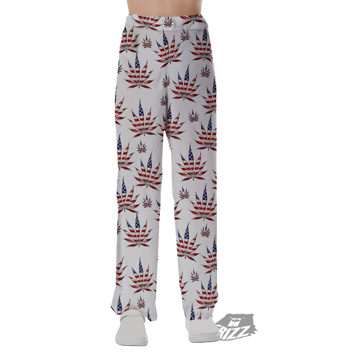 Marijuana Leaf American Print Pattern Pajama Pants-grizzshop