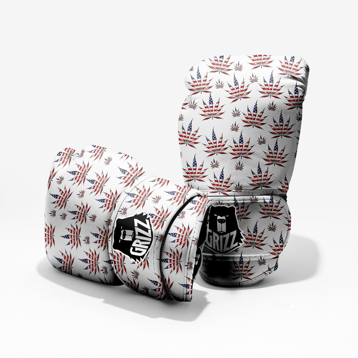 Marijuana Leaf American Print Pattern Pro Boxing Glove