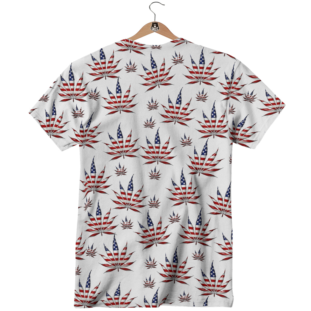 Marijuana Leaf American Print Pattern T-Shirt-grizzshop