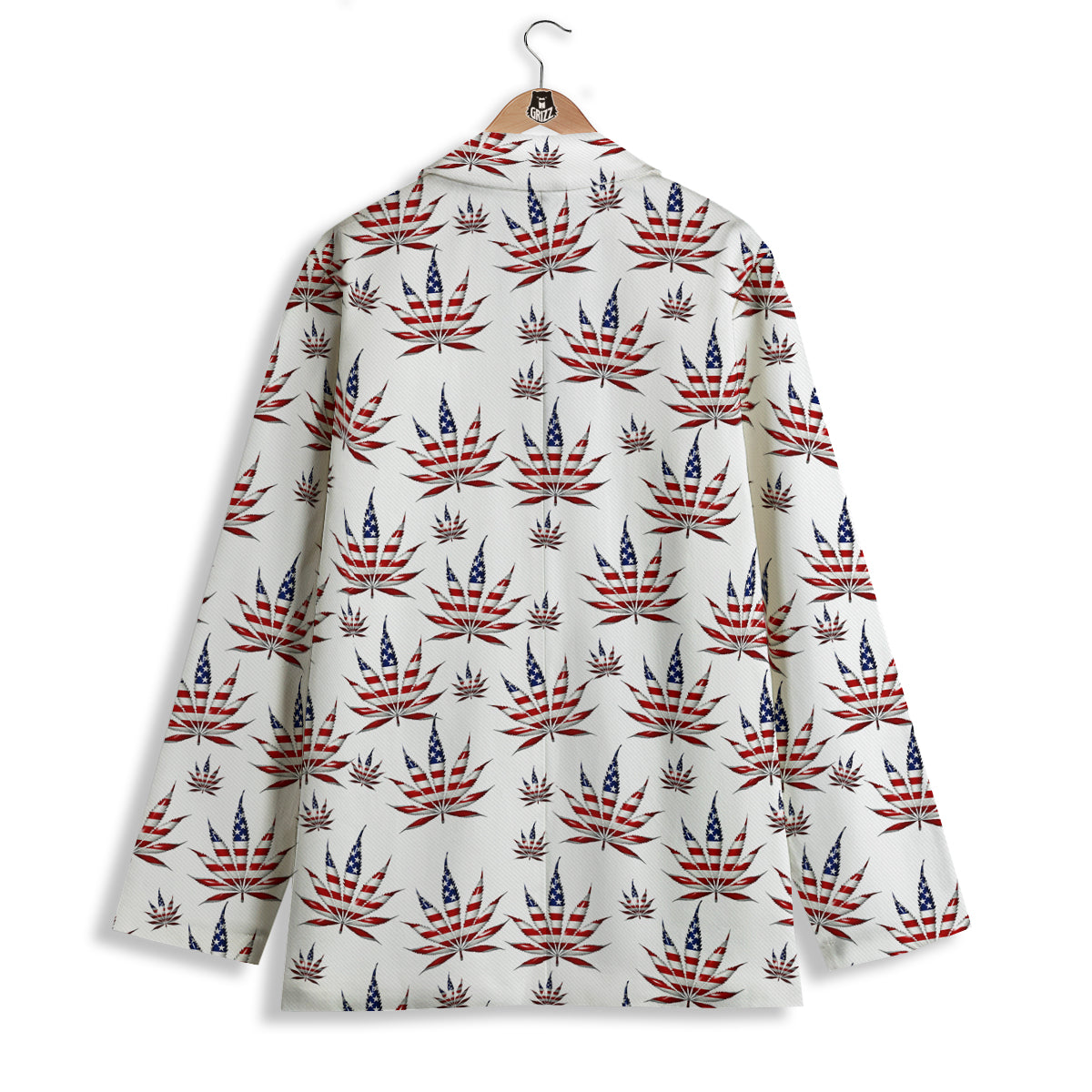 Marijuana Leaf American Print Pattern Women's Blazer-grizzshop