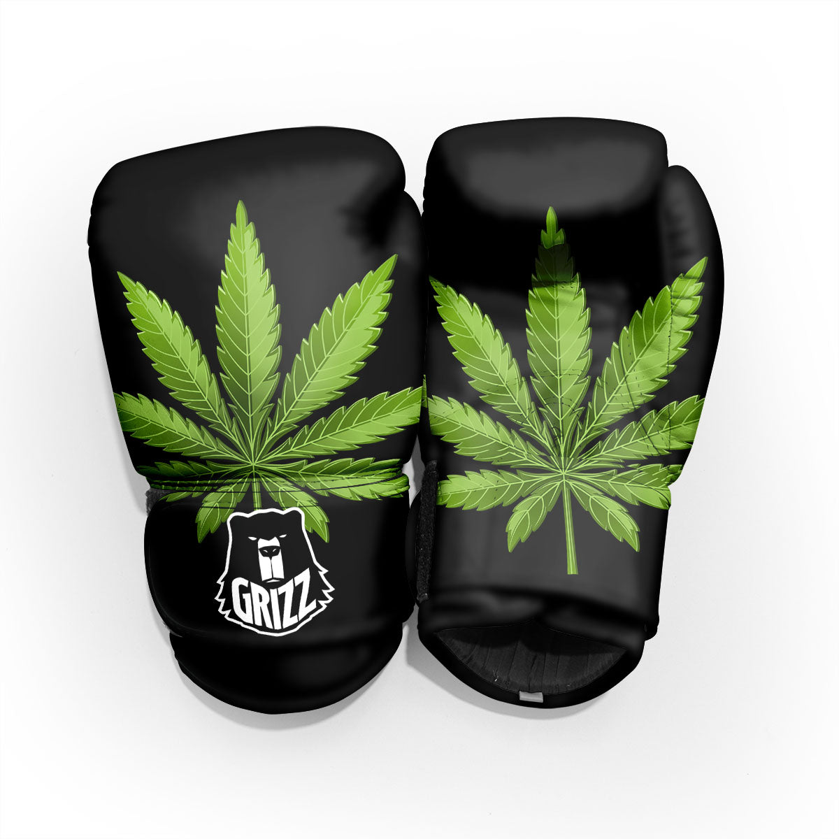Marijuana Leaf Green Print Pro Boxing Glove