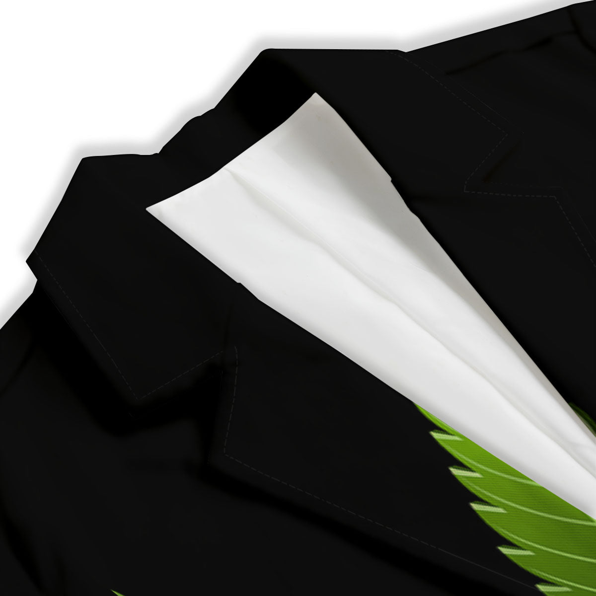 Marijuana Leaf Green Print Women's Blazer-grizzshop