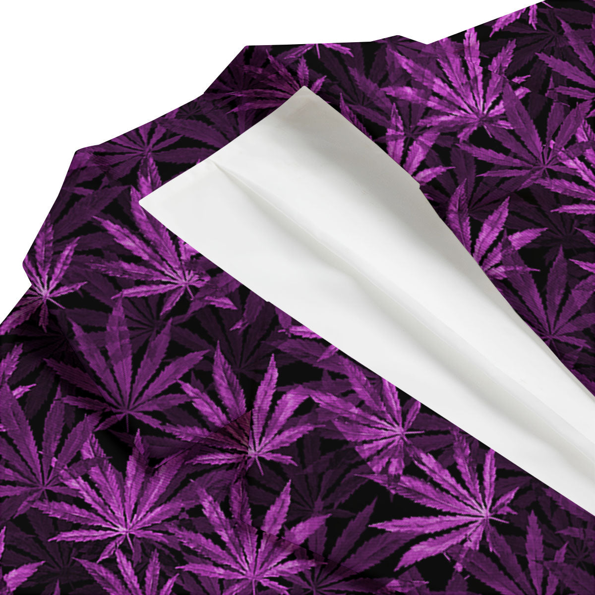 Marijuana Leaf Purple Print Pattern Men's Blazer-grizzshop