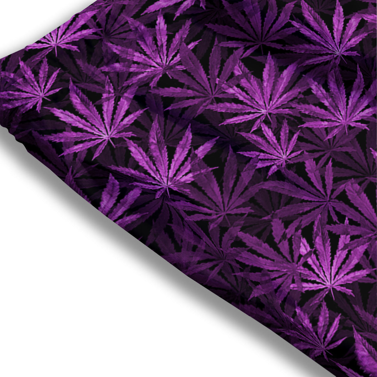Marijuana Leaf Purple Print Pattern Mesh Shorts
