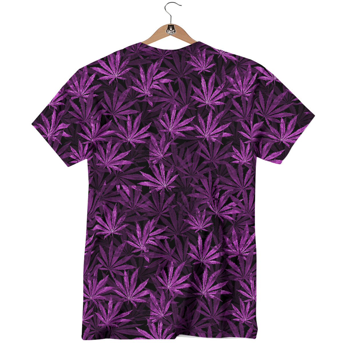 Marijuana Leaf Purple Print Pattern T-Shirt-grizzshop