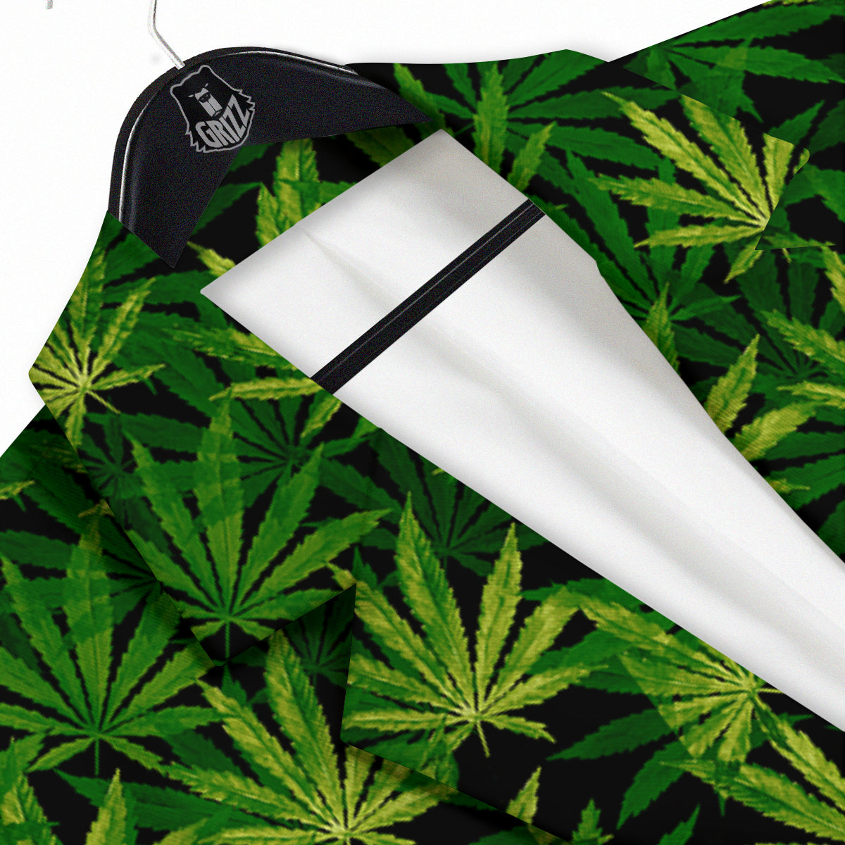 Marijuana Leaf Watercolor Print Pattern Men's Sport Coat-grizzshop