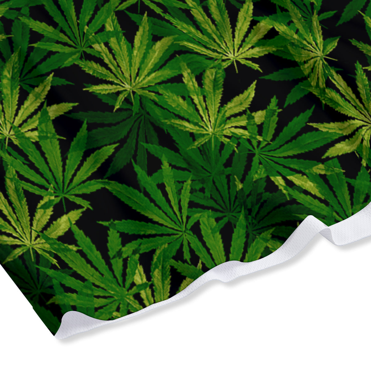 Marijuana Leaf Watercolor Print Pattern Mesh Shorts