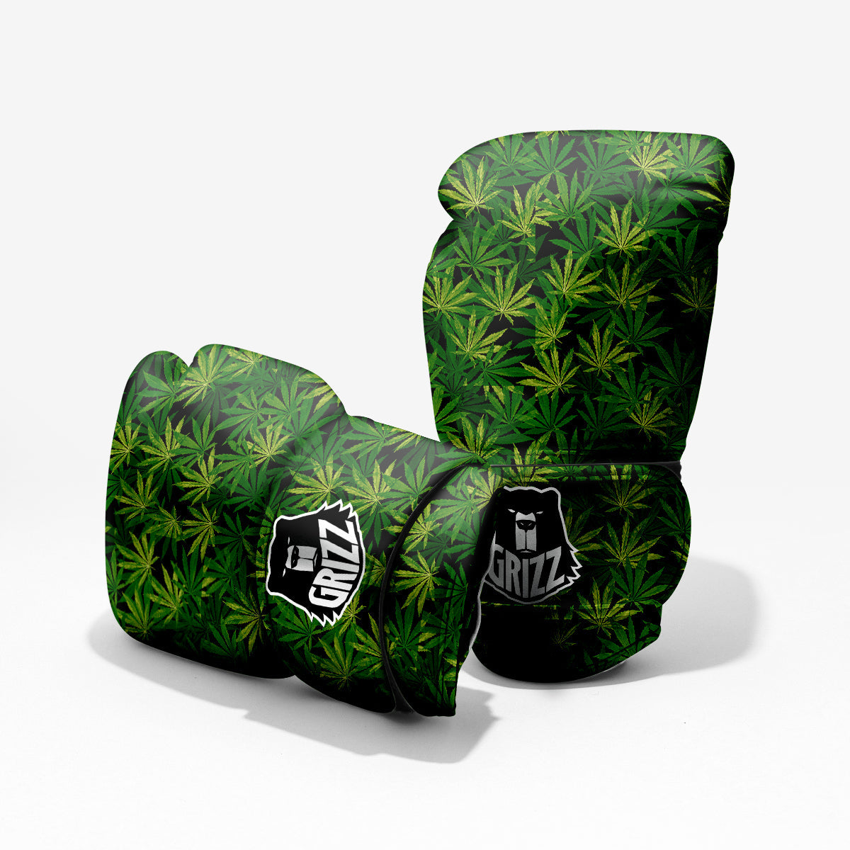 Marijuana Leaf Watercolor Print Pattern Pro Boxing Glove