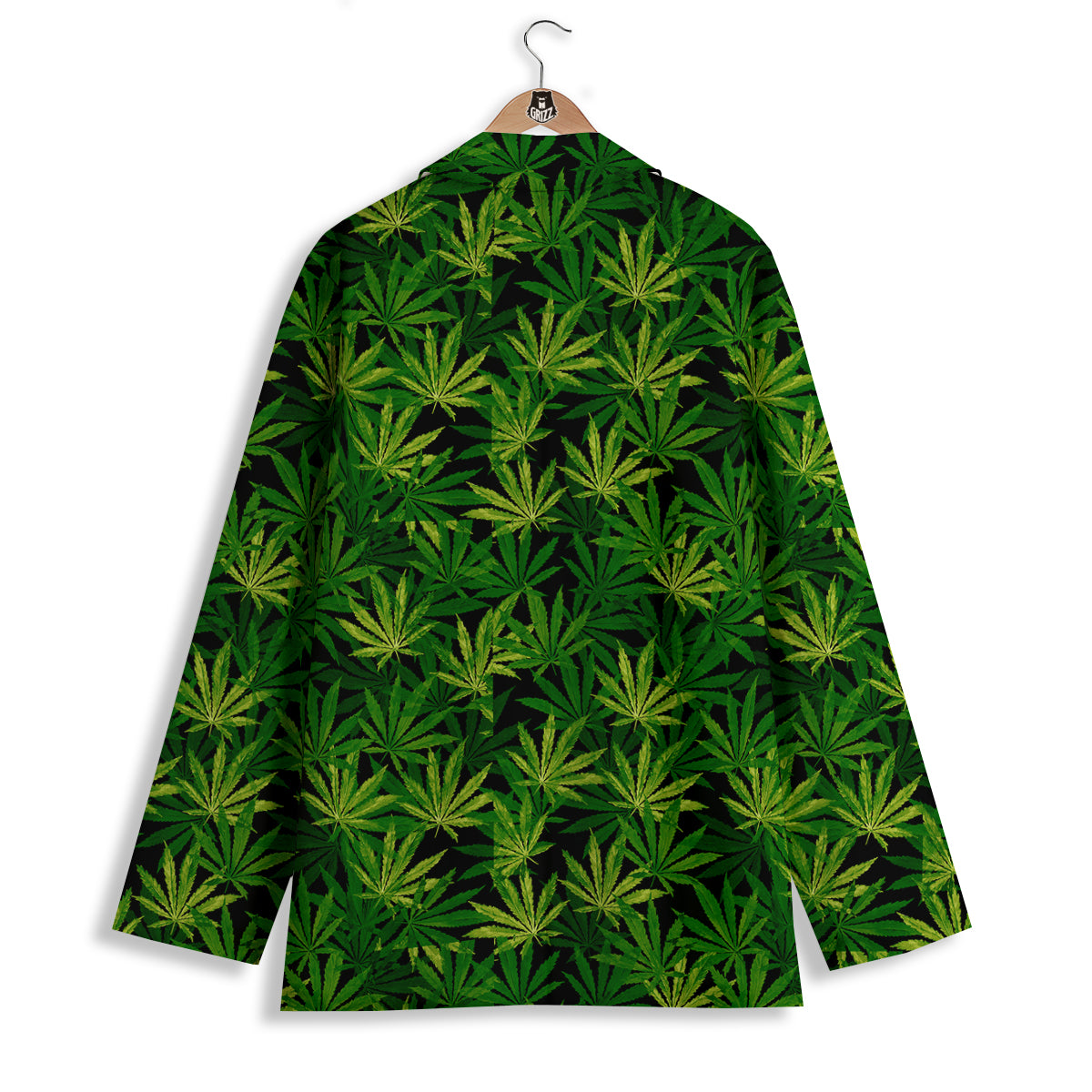 Marijuana Leaf Watercolor Print Pattern Women's Blazer-grizzshop