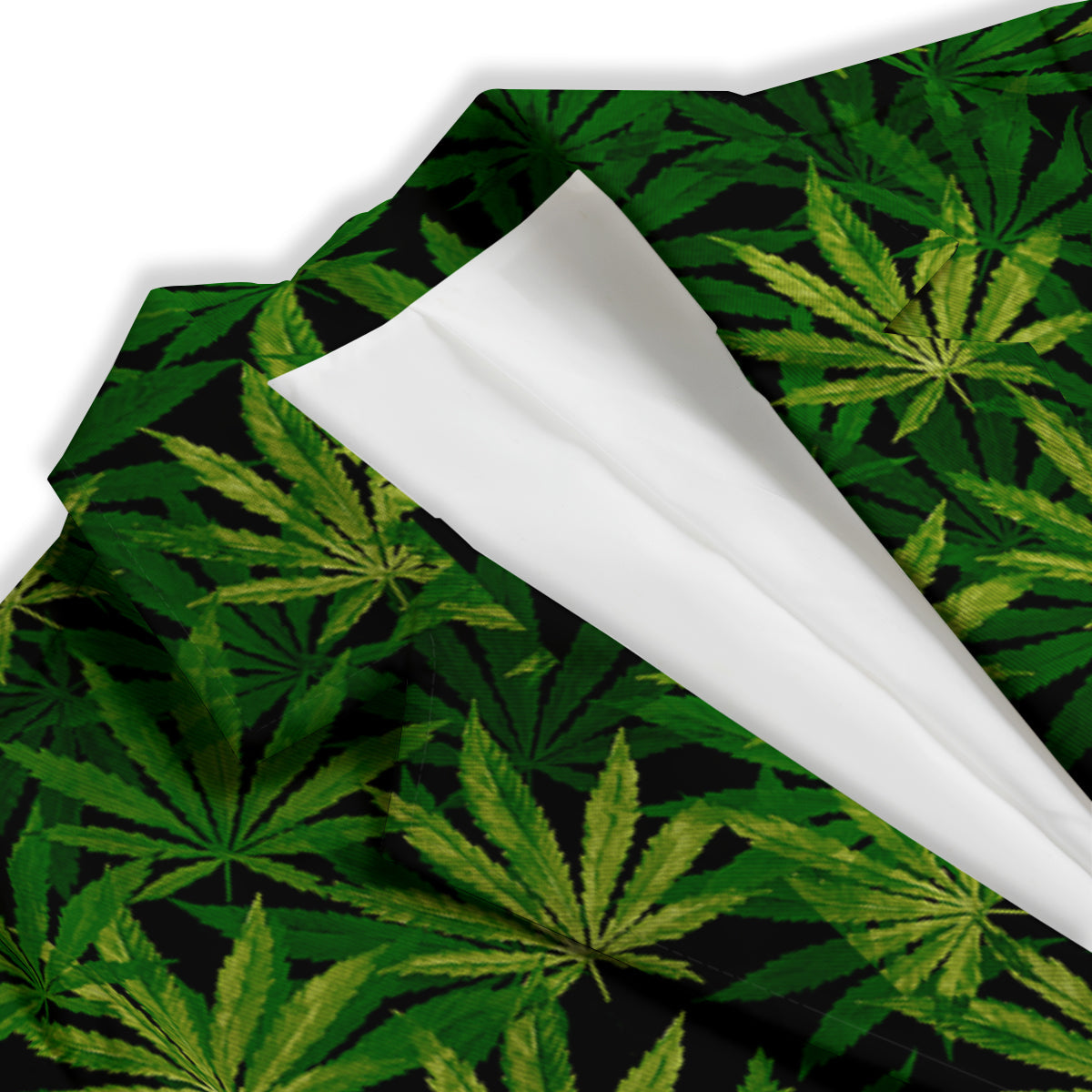 Marijuana Leaf Watercolor Print Pattern Women's Blazer-grizzshop