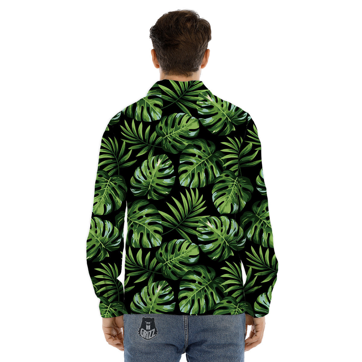 Marijuana Rasta Print Pattern Men's Dress Shirts-grizzshop