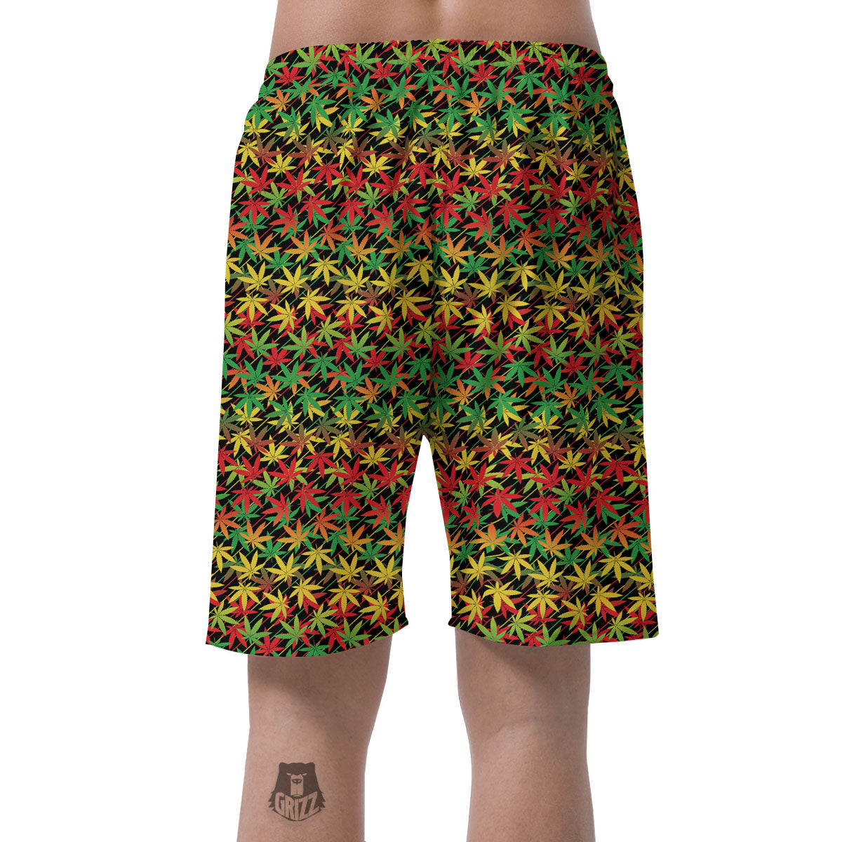 Marijuana Rasta Print Pattern Men's Shorts-grizzshop
