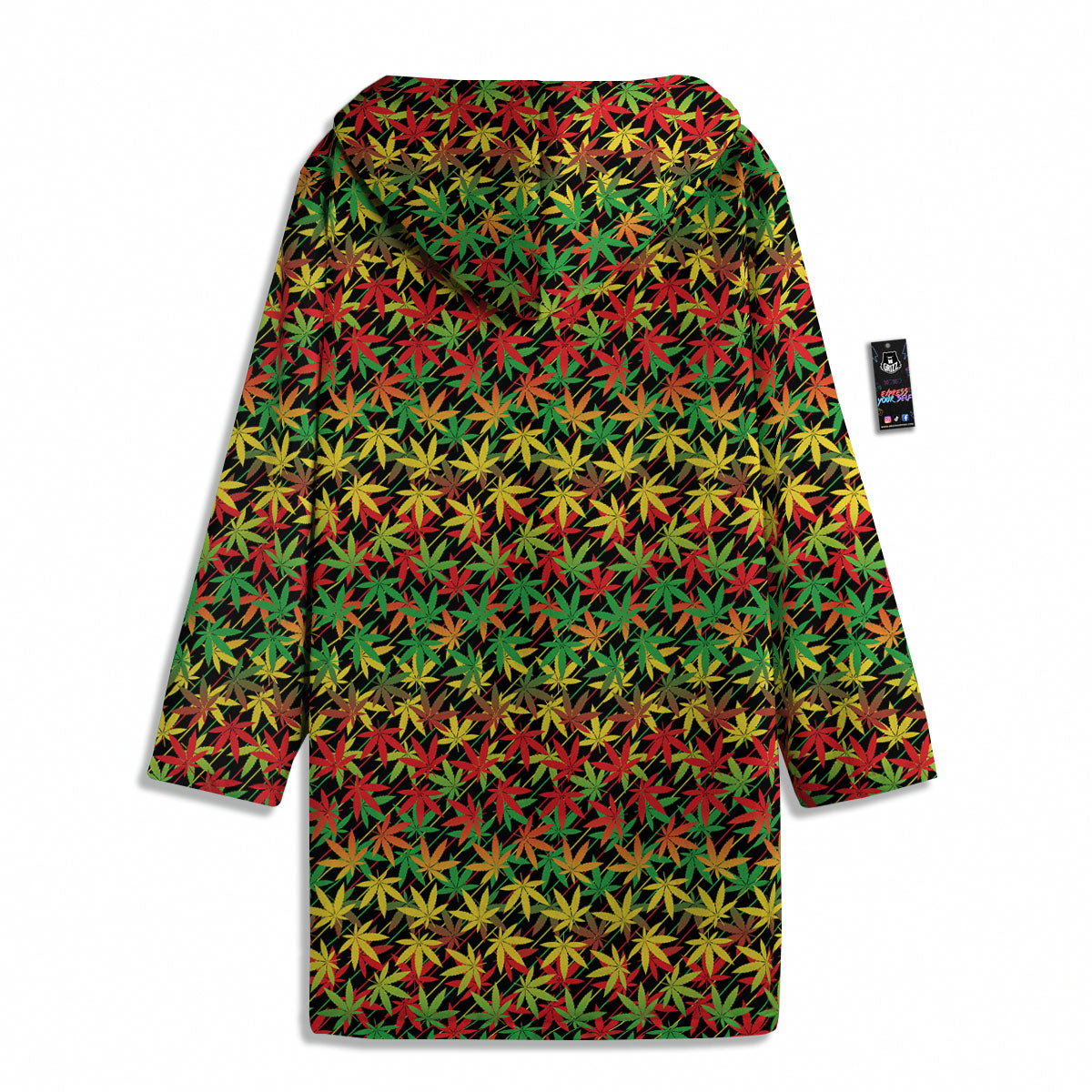 Marijuana Rasta Print Pattern Men's Windbreaker Jacket-grizzshop