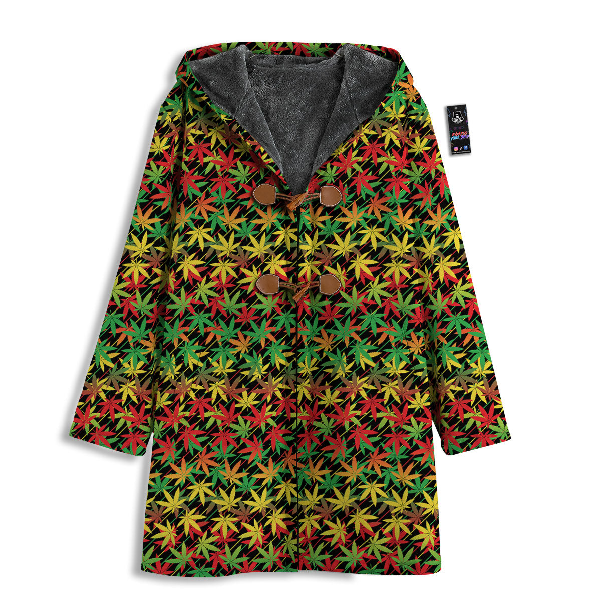 Marijuana Rasta Print Pattern Men's Windbreaker Jacket-grizzshop