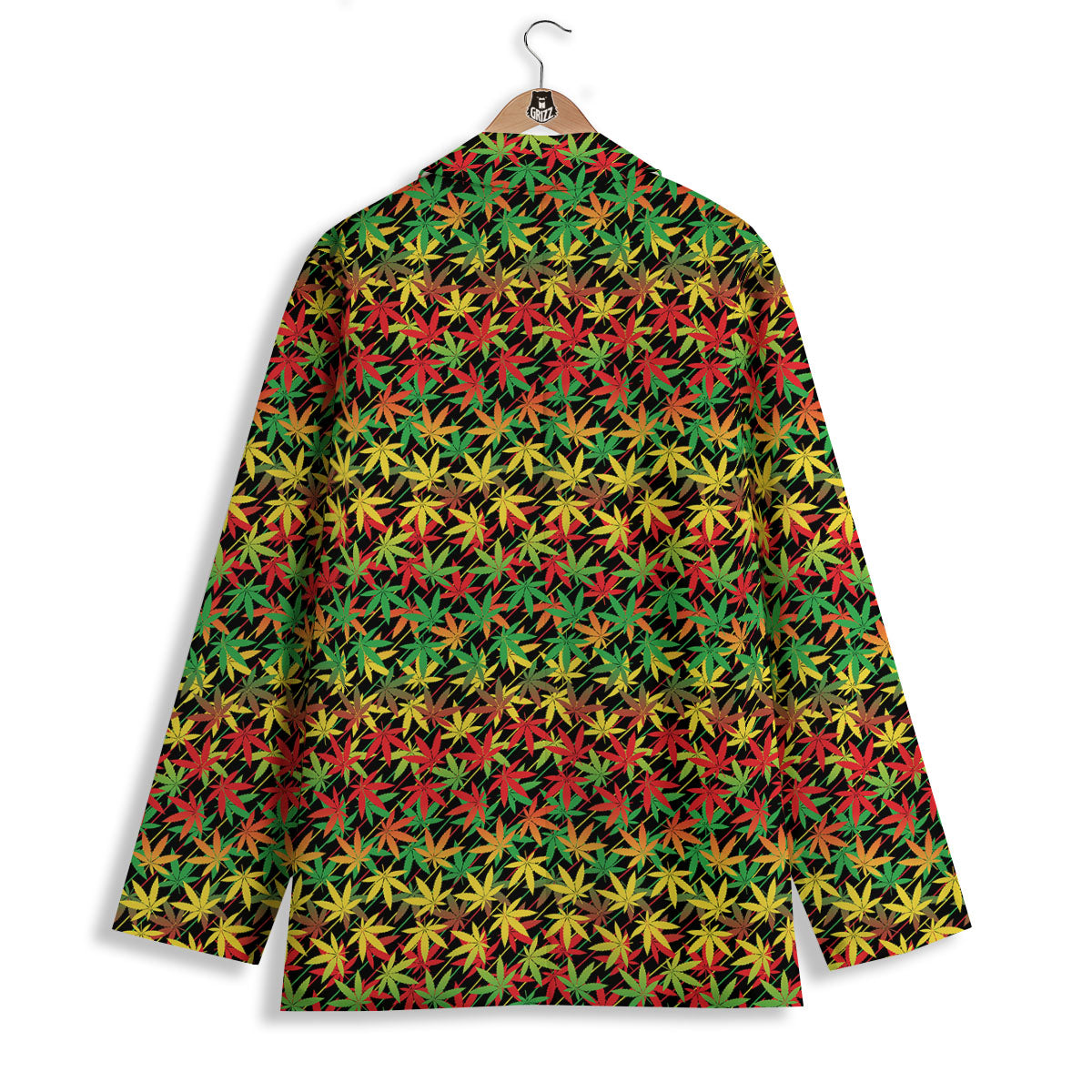 Marijuana Rasta Print Pattern Women's Blazer-grizzshop