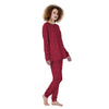 Maroon Glitter Artwork Print Women's Pajamas-grizzshop