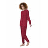 Maroon Glitter Artwork Print Women's Pajamas-grizzshop