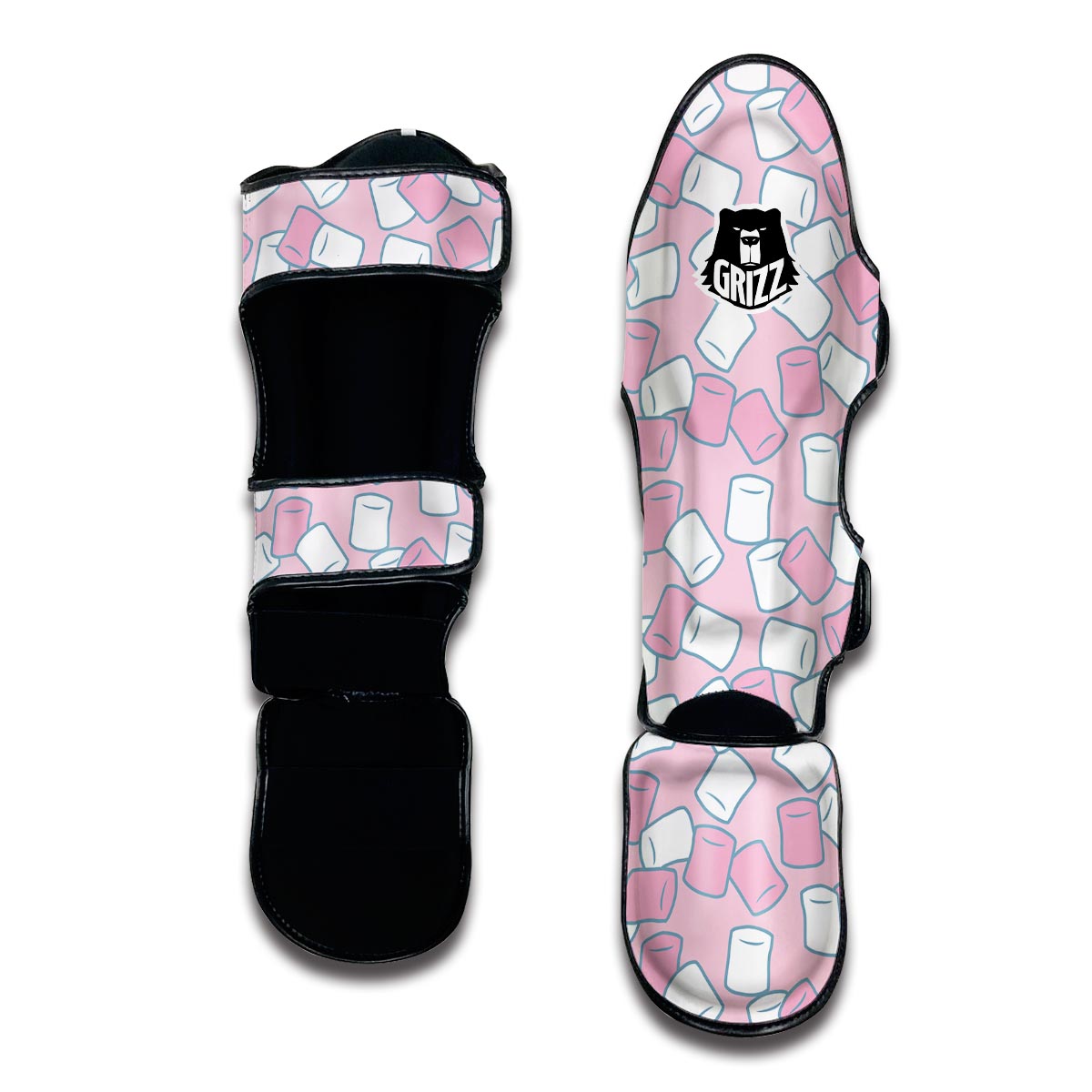 Marshmallow Colorful Print Pattern Muay Thai Shin Guards-grizzshop