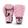 Marshmallow Pink Pattern Print Boxing Gloves-grizzshop