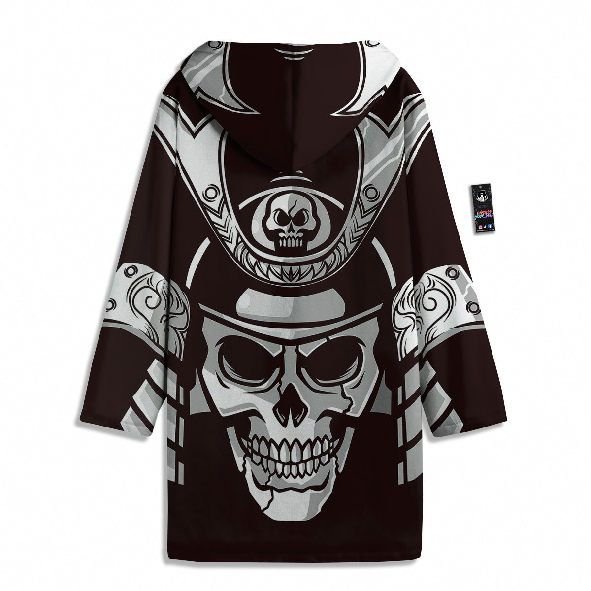 Mask Black Samurai Print Men's Windbreaker Jacket-grizzshop