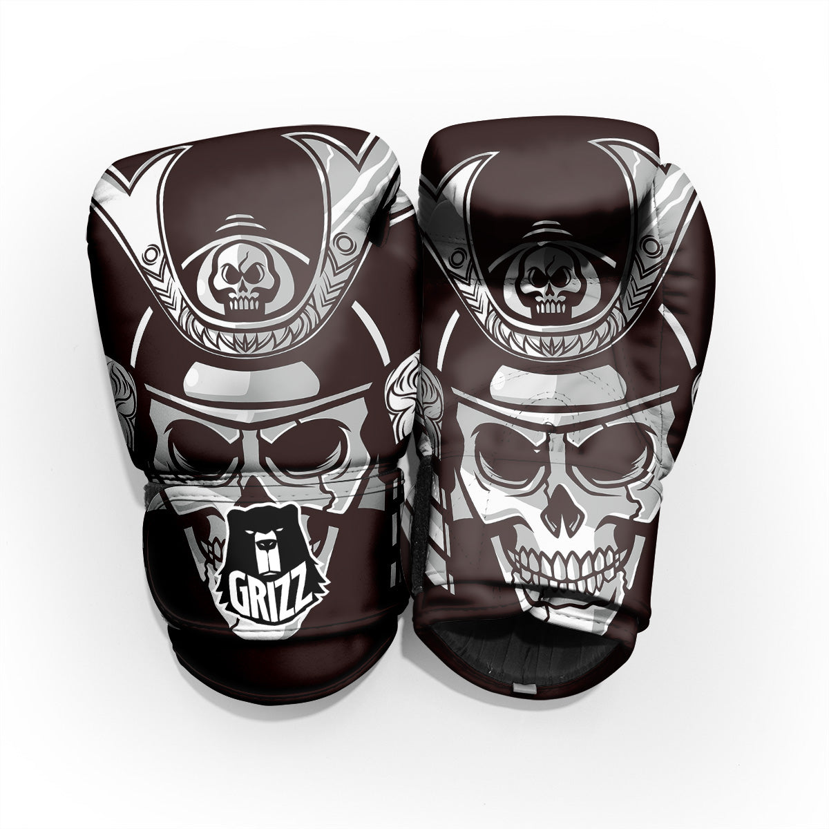 Mask Black Samurai Print Pro Boxing Glove