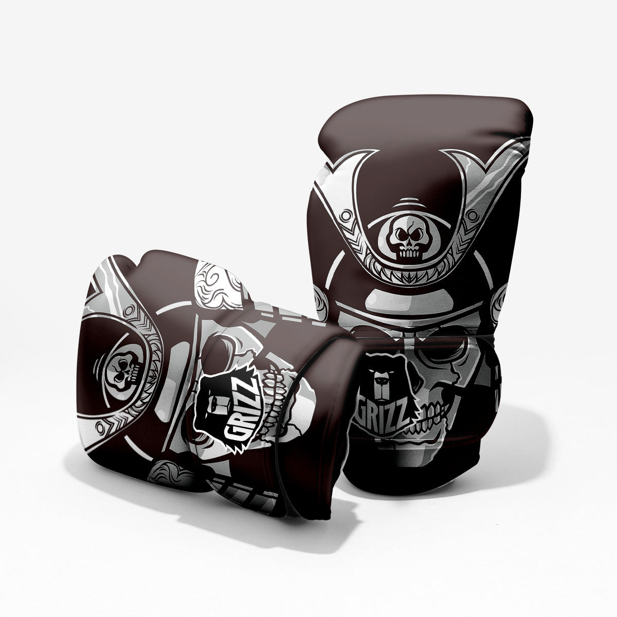 Mask Black Samurai Print Pro Boxing Glove