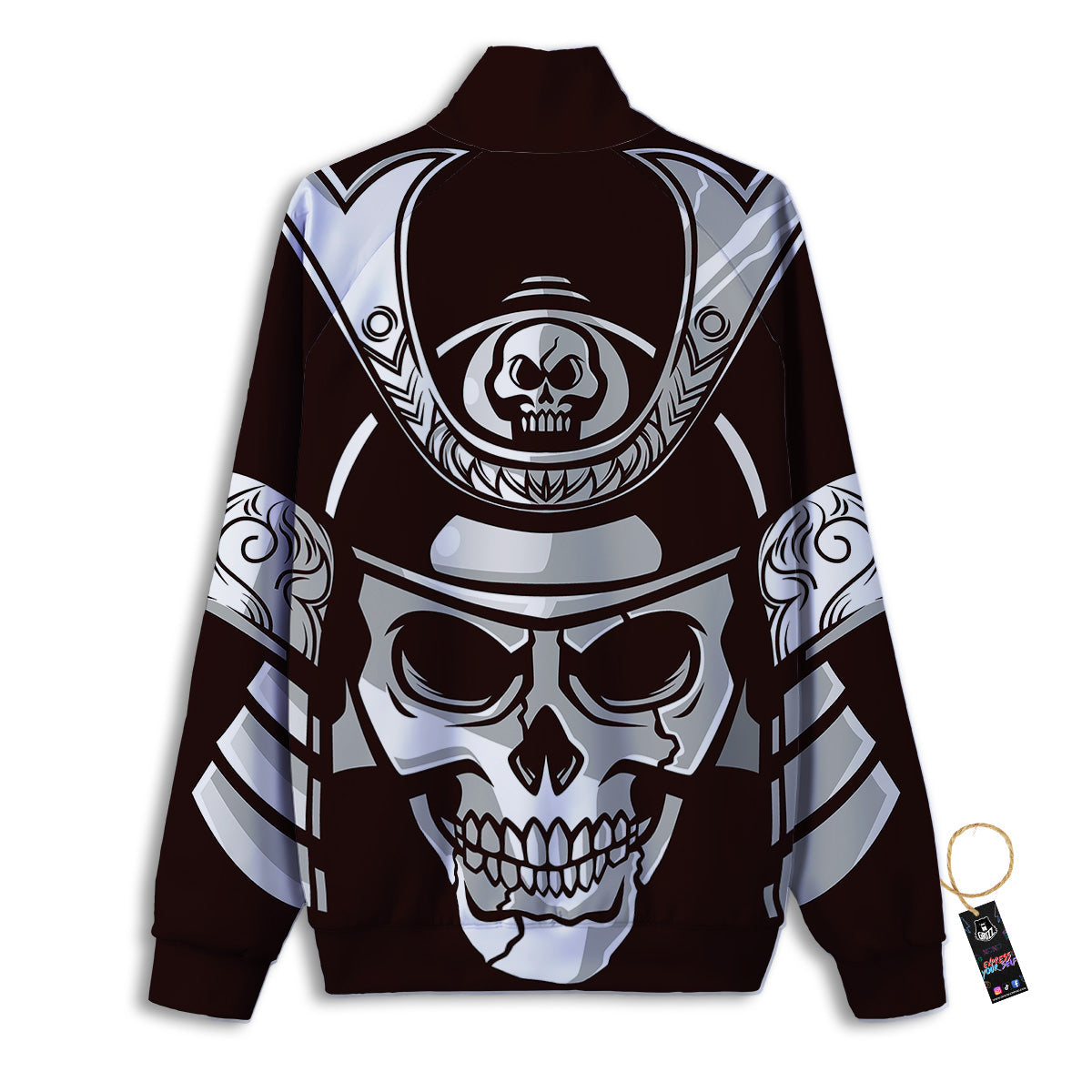Mask Black Samurai Print Track Jacket-grizzshop