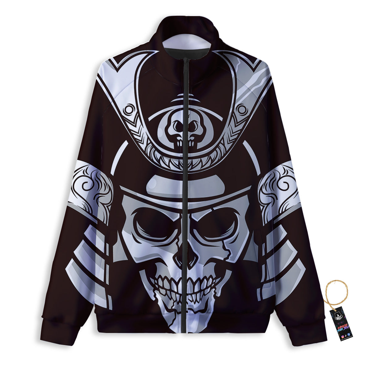 Mask Black Samurai Print Track Jacket-grizzshop