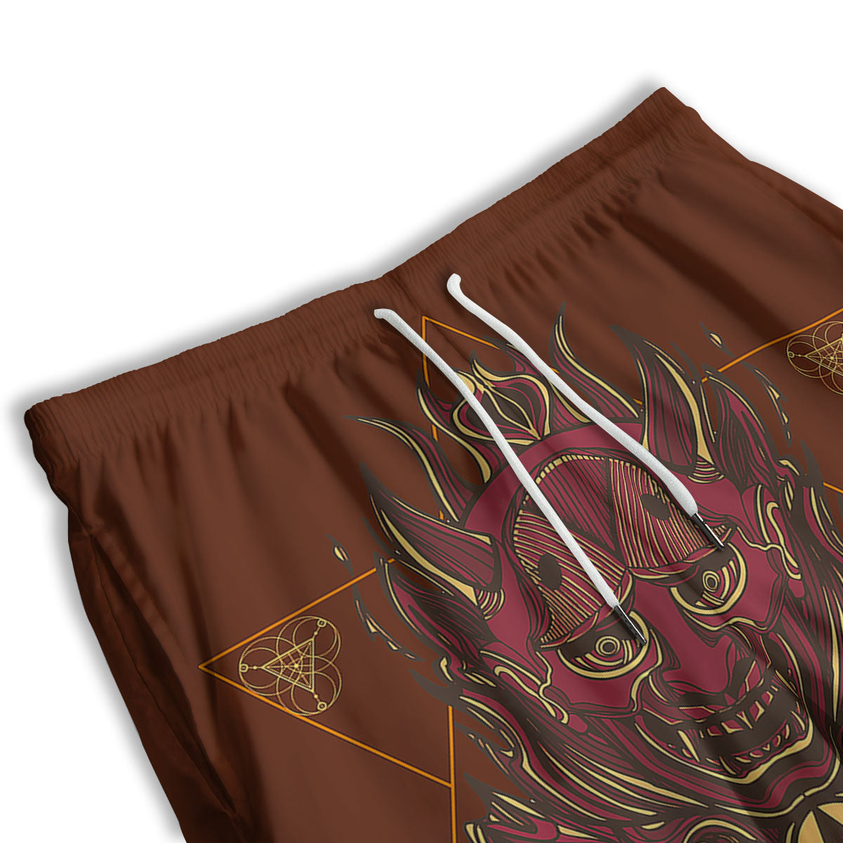 Paisley Bandana Orange Print Men's Athletic Shorts