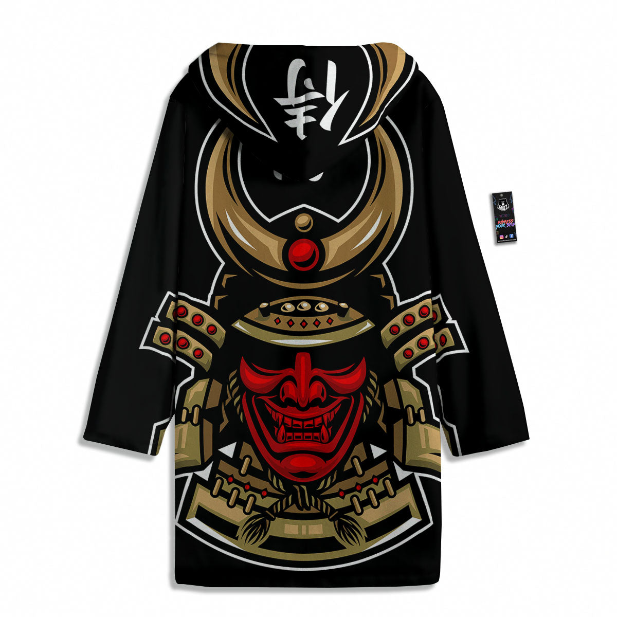 Mask Japanese Samurai Print Men's Windbreaker Jacket-grizzshop