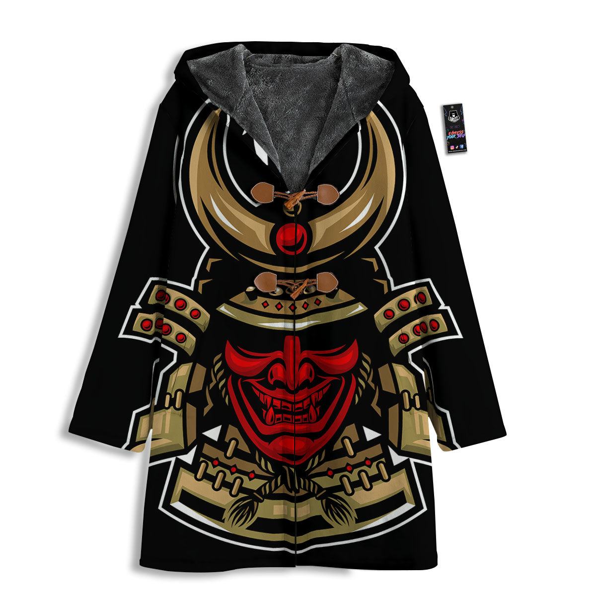 Mask Japanese Samurai Print Men's Windbreaker Jacket-grizzshop