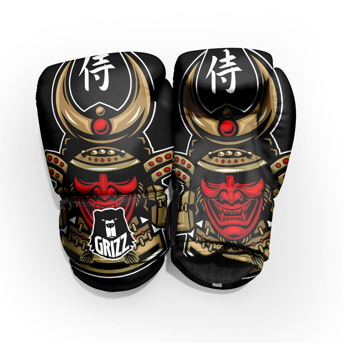 Mask Japanese Samurai Print Pro Boxing Glove