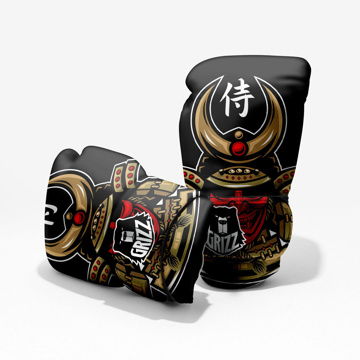 Mask Japanese Samurai Print Pro Boxing Glove