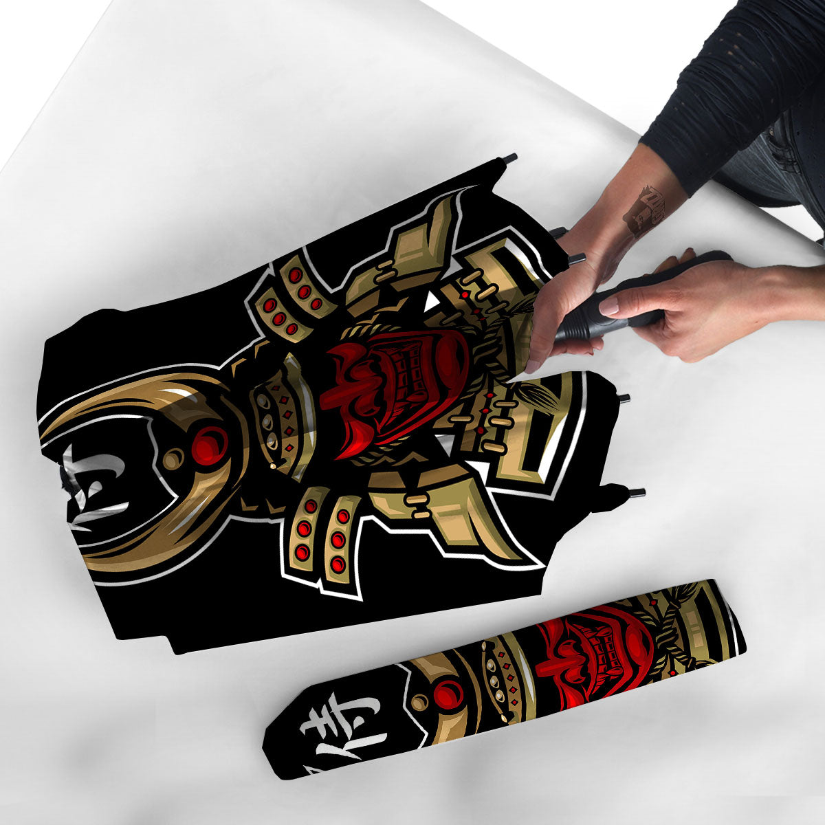 Mask Japanese Samurai Print Umbrella-grizzshop