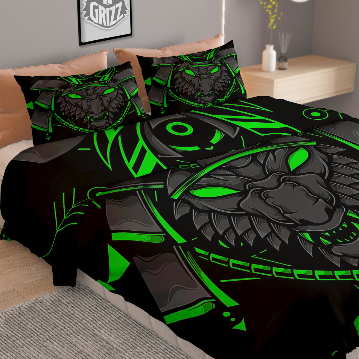Moon And Vintage Sun Print Pattern Duvet Cover Bedding Set