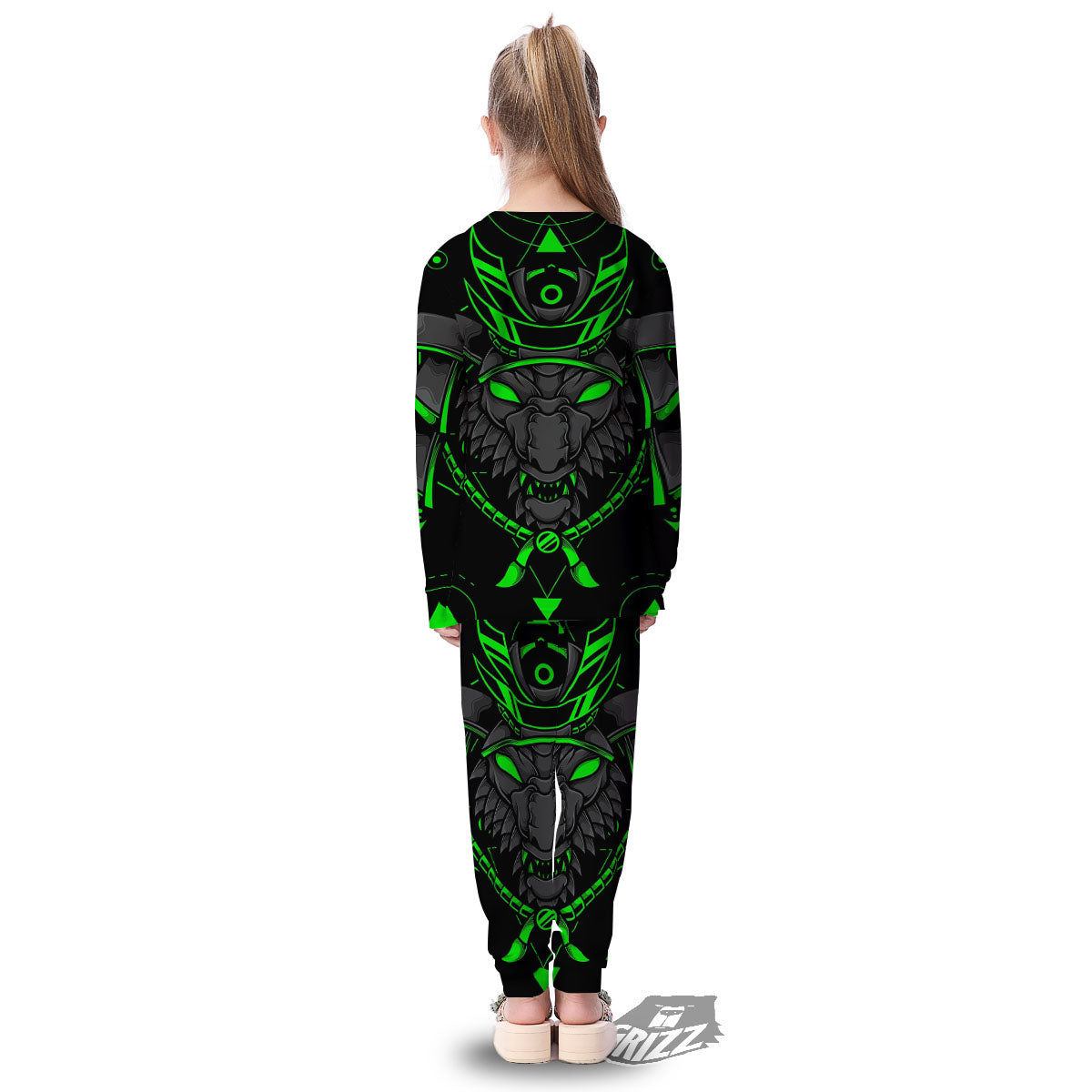Mask Robot Samurai Print Kid's Pajamas-grizzshop