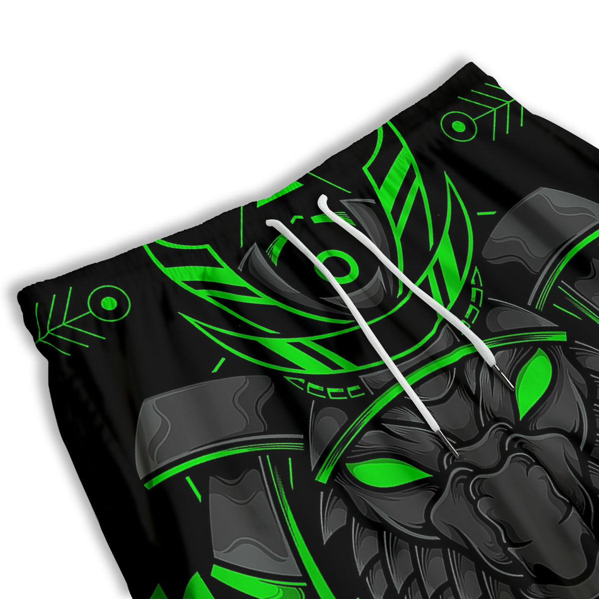 Mask Robot Samurai Print Men's Athletic Shorts