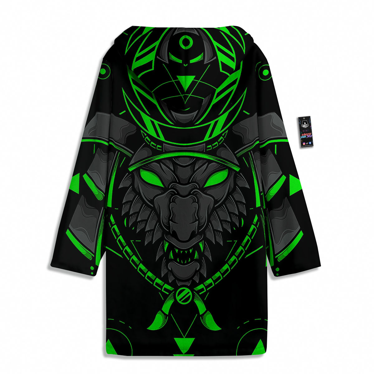 Mask Robot Samurai Print Men's Windbreaker Jacket-grizzshop