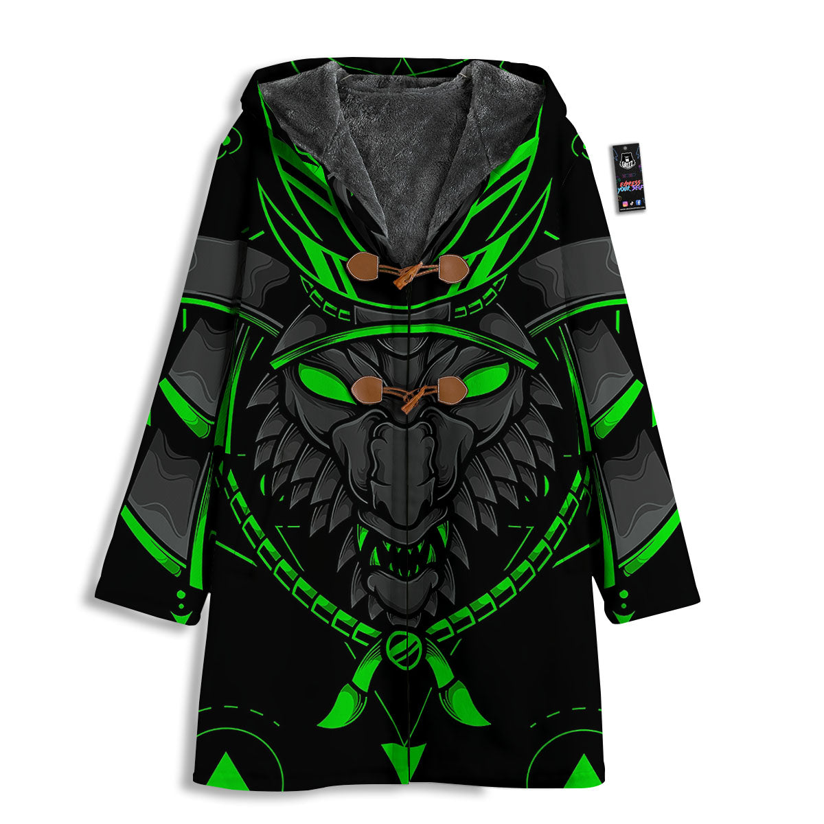 Mask Robot Samurai Print Men's Windbreaker Jacket-grizzshop