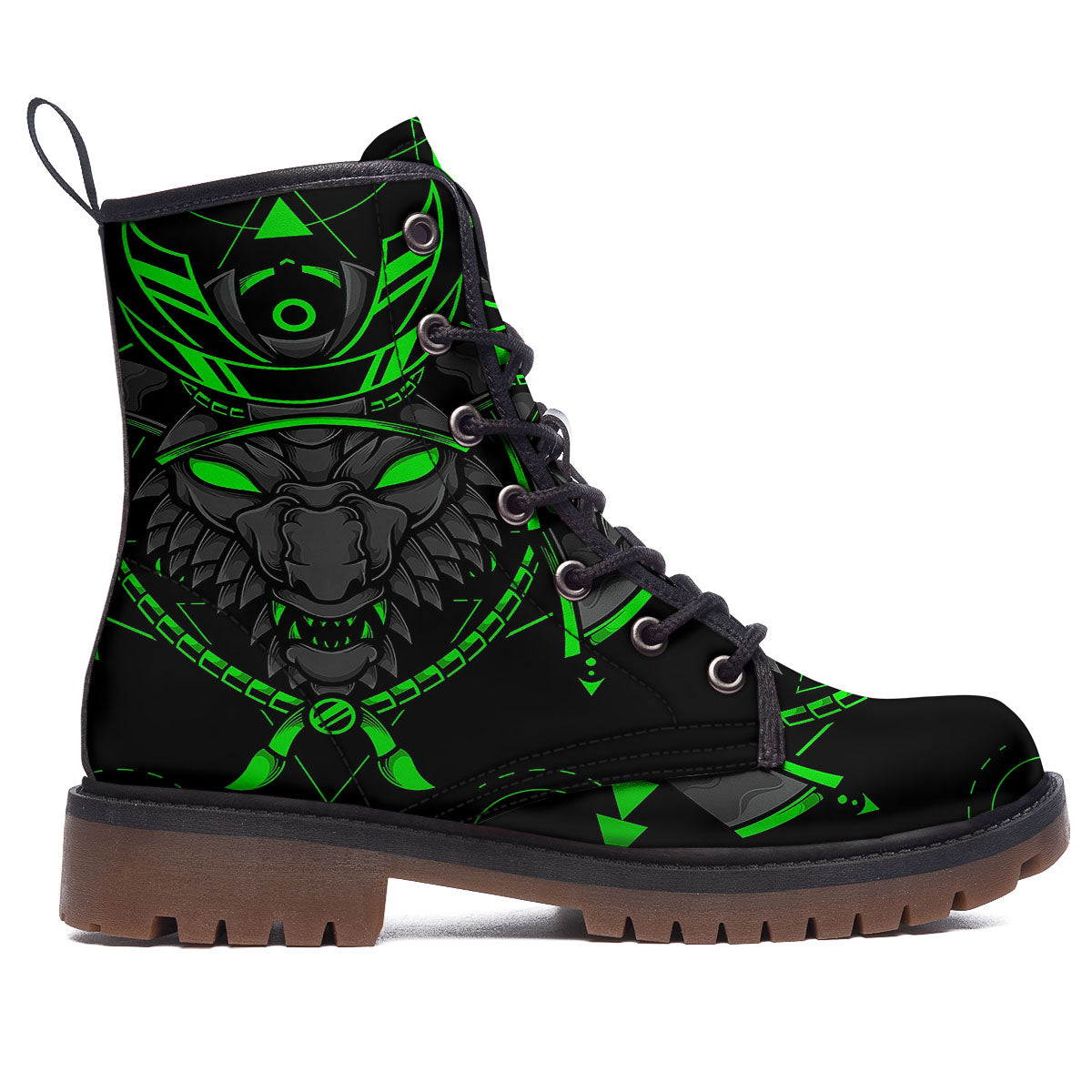 Mask Robot Samurai Print Work Boots-grizzshop