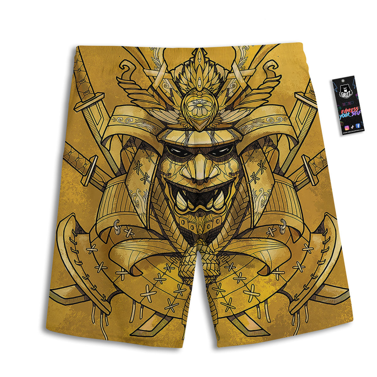 Paisley Elephant Hamsa Print Pattern Men's Athletic Shorts
