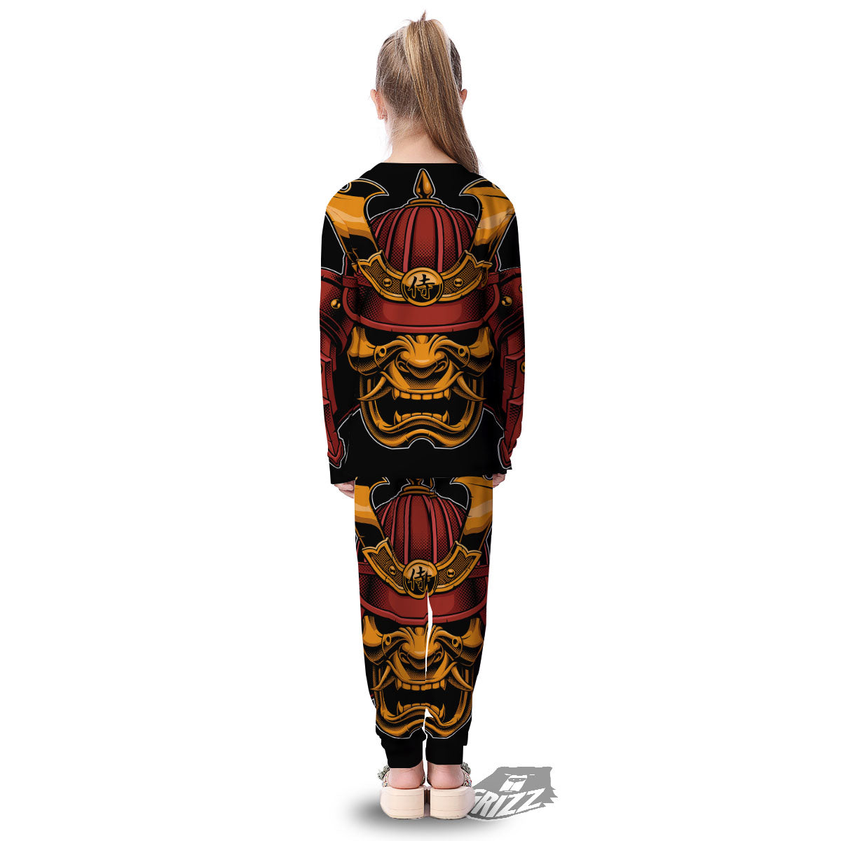 Mask Samurai Warrior Print Kid's Pajamas-grizzshop