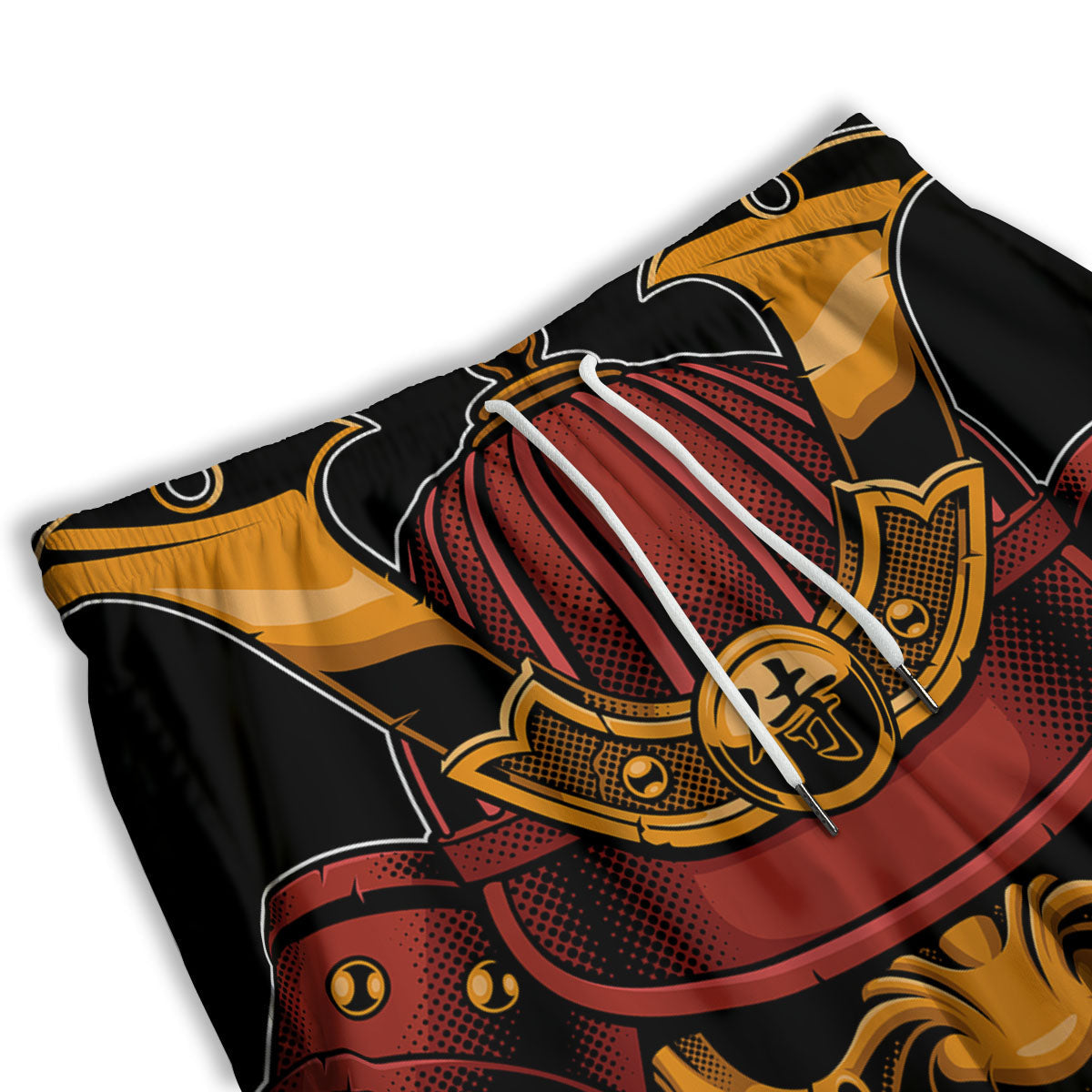Mask Samurai Warrior Print Men's Athletic Shorts