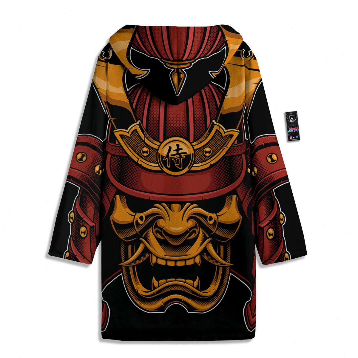 Mask Samurai Warrior Print Men's Windbreaker Jacket-grizzshop