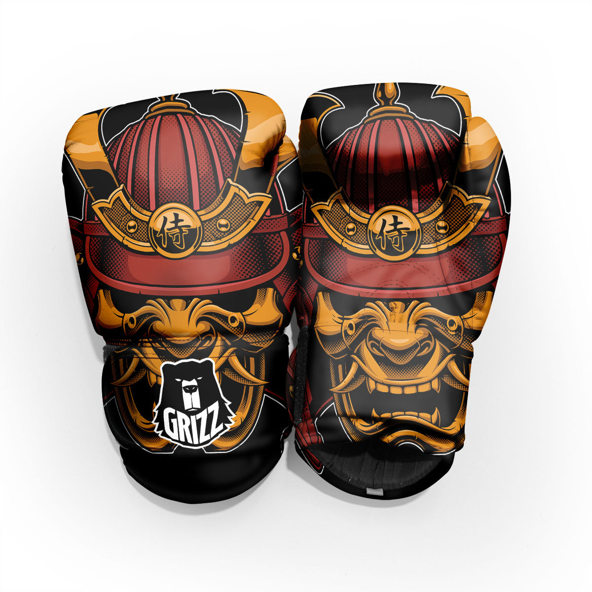 Mask Samurai Warrior Print Pro Boxing Glove