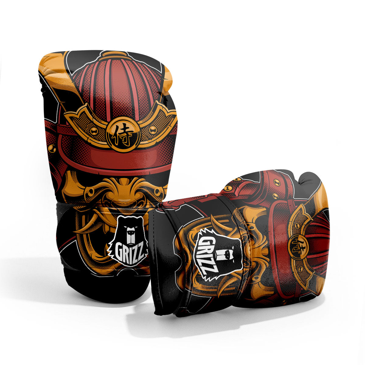 Mask Samurai Warrior Print Pro Boxing Glove