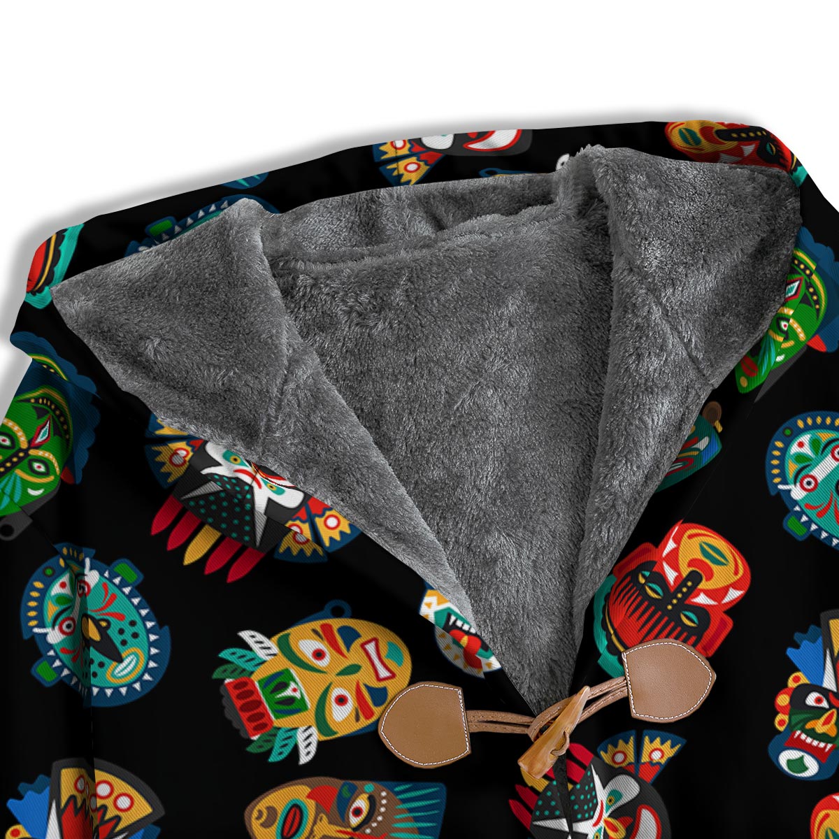 Mask Tribal Tiki Print Pattern Men's Windbreaker Jacket-grizzshop
